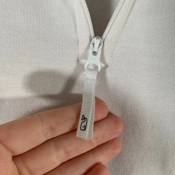 Vineyard Vines Sweater Women's Small White Graphic Print 1/4 Zip Long Sleeve - Picture 4 of 13